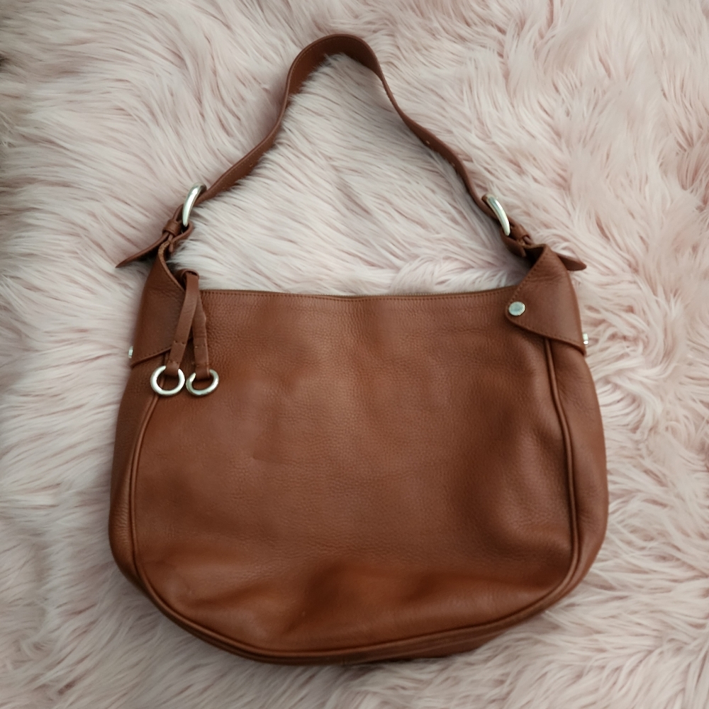 Michael Kors Collection brown leather hobo shoulder purse Made in Italy